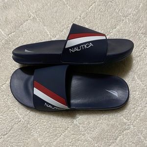 Nautica Topco Double Stripe Navy Slides